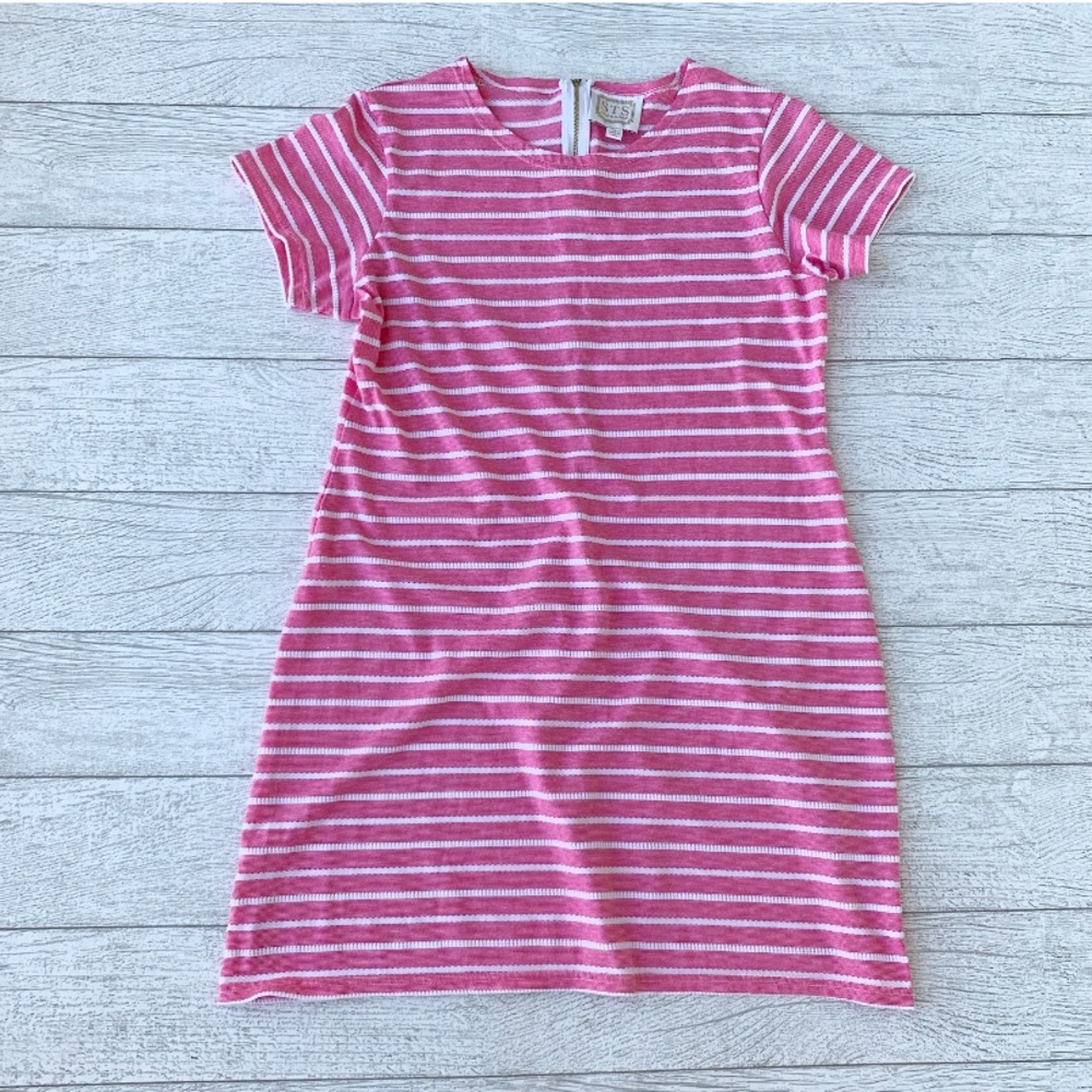 Sail to Sable Pink & White Striped Knit Dress XL